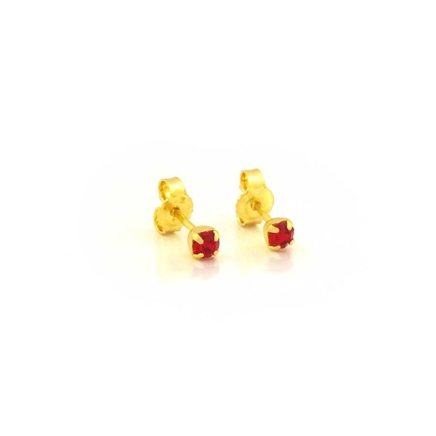 BRINCO INFANTIL COM PEDRA DE STRASS 2,5MM