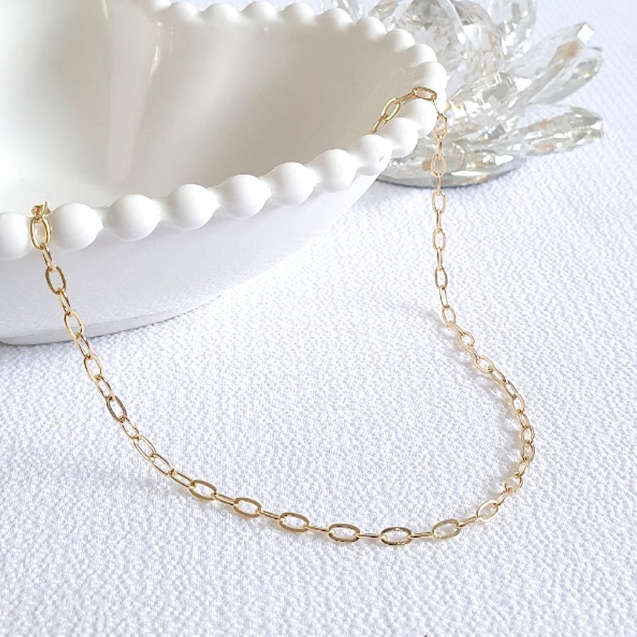 CORRENTE MASCULINA FINA ELOS OVAIS 3MM 60CM