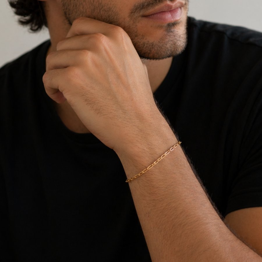 PULSEIRA MASCULINA FINA CARTIER 2MM 23CM