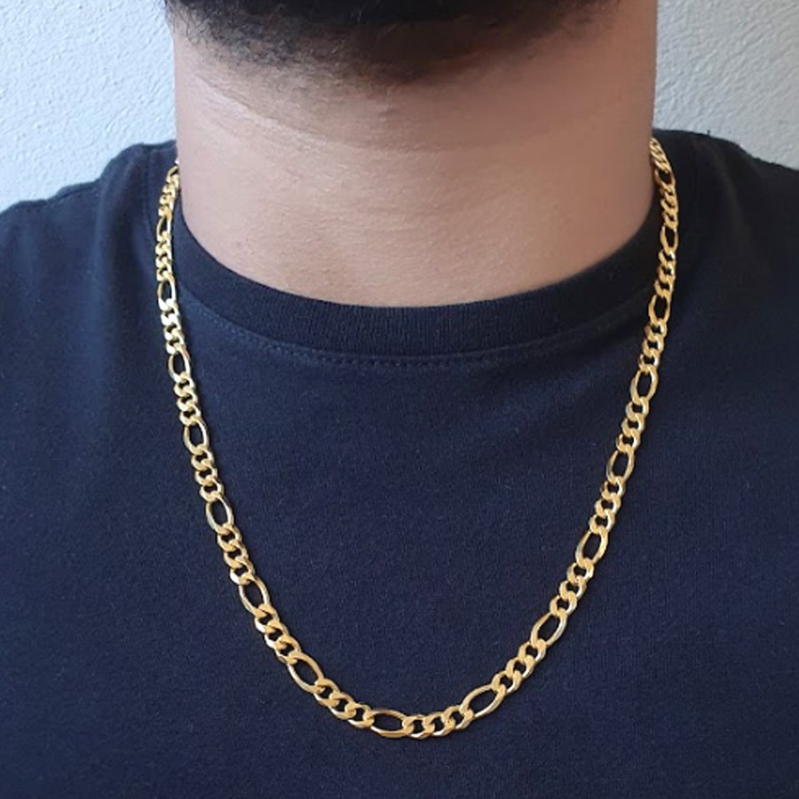 CORRENTE MASCULINA DIAMANTADA 3X1 6MM 60CM