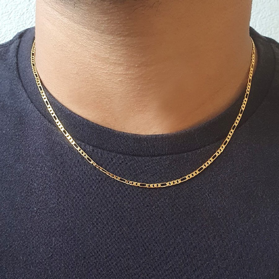 CORRENTE MASCULINA DIAMANTADA 3X1 ACHATADA