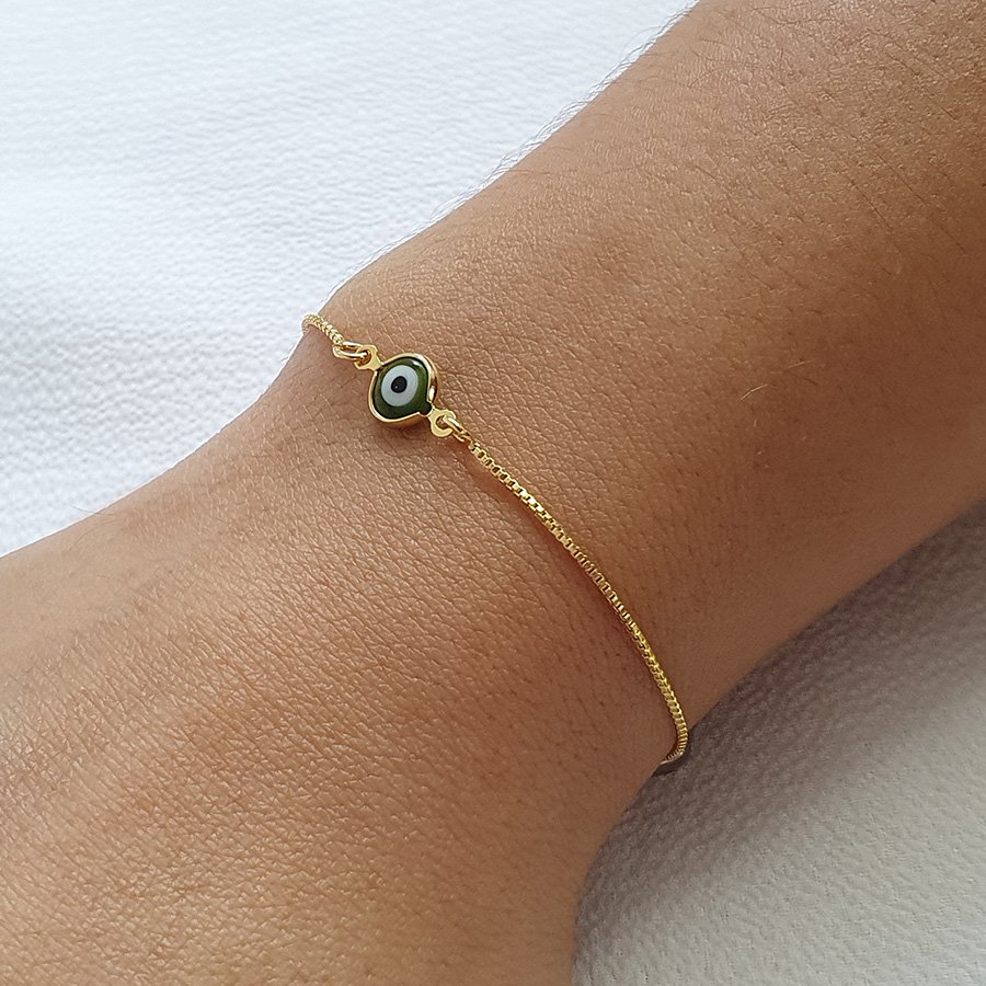 PULSEIRA INFANTIL OLHO GREGO 1MM 14CM