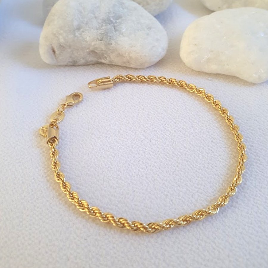 PULSEIRA FEMININA CORDÃO BAIANO 3MM 20CM