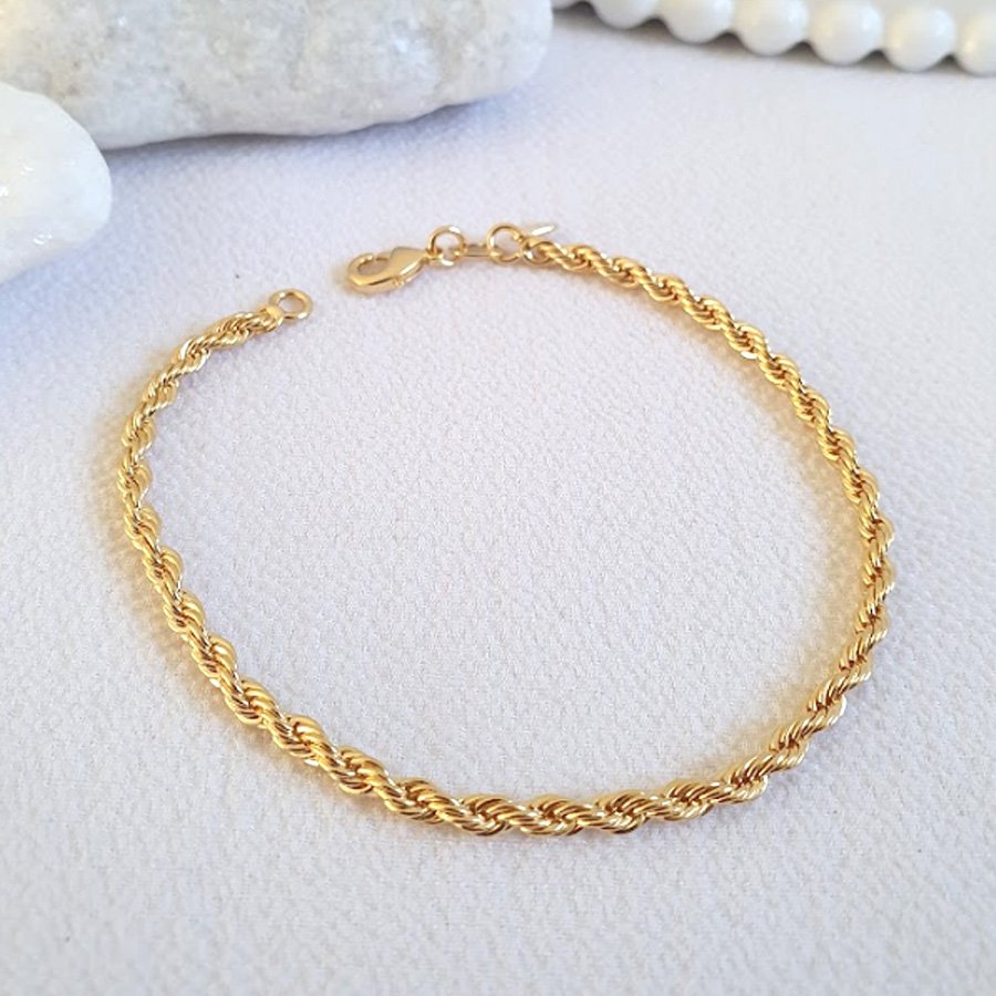 PULSEIRA FEMININA CORDÃO BAIANO 3MM 18CM