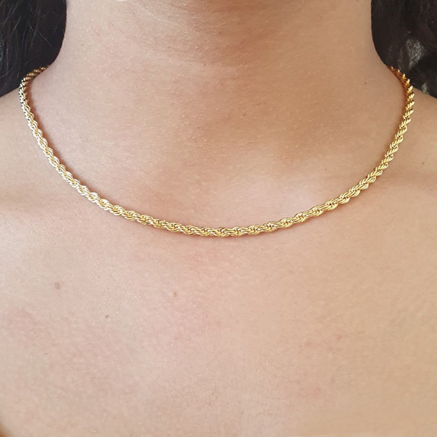 CORRENTE FEMININA CORDÃO BAIANO 45CM MAIS 5CM DE EXTENSOR