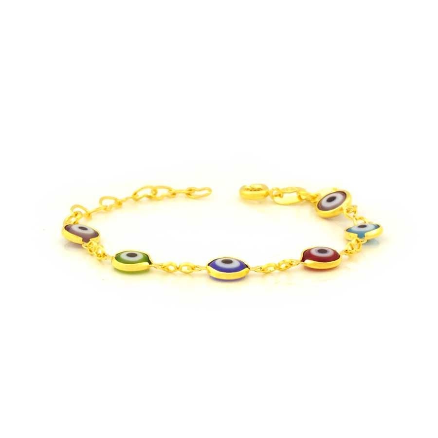 PULSEIRA INFANTIL OLHOS GREGOS COLORIDOS