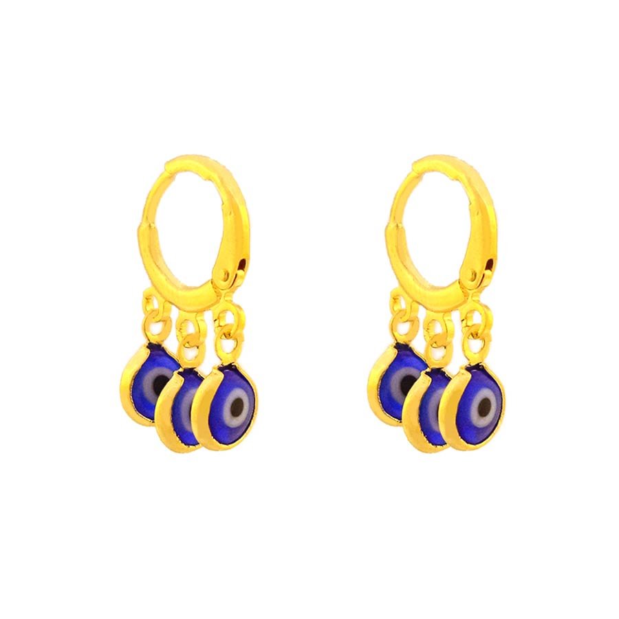 BRINCO DE ARGOLA COM TRÊS OLHOS GREGOS