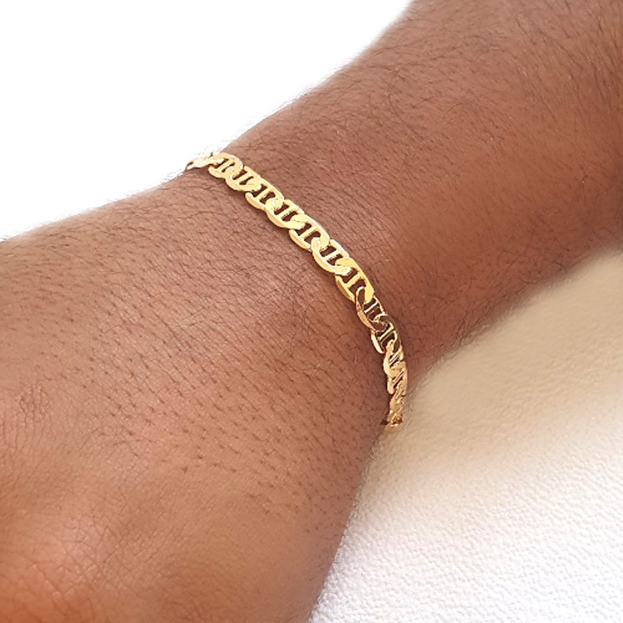 PULSEIRA MASCULINA DIAMANTADA VAZADA