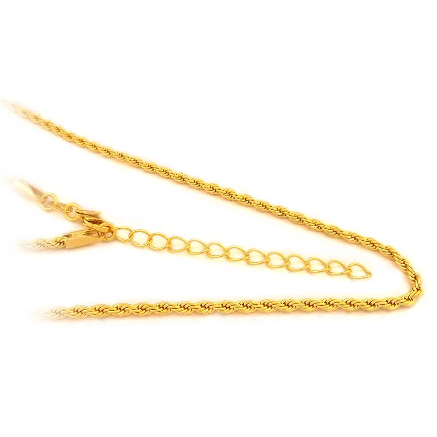 CORRENTE FEMININA CORDÃO BAIANO 40CM MAIS 5CM DE EXTENSOR