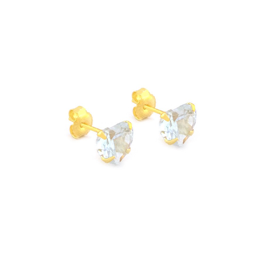 BRINCO CORAÇÃO DE ZIRCÔNIA COM QUATRO GARRINHAS 5MM
