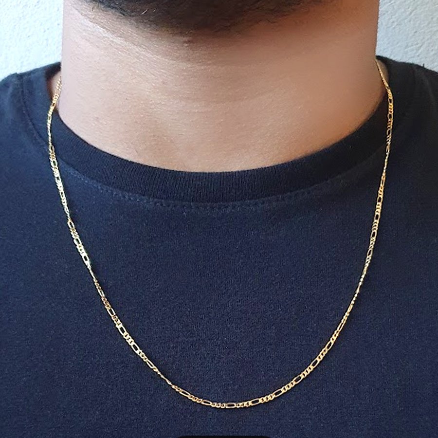 CORRENTE MASCULINA 3X1 TORCIDA FINA 2MM 60CM
