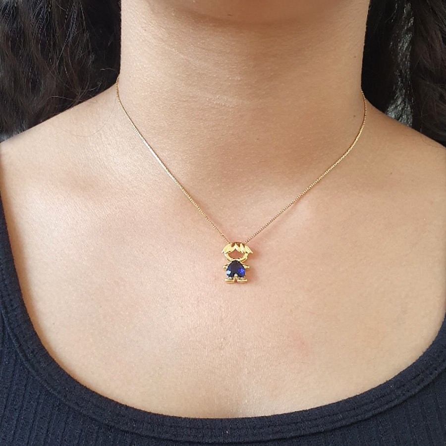 PINGENTE MENINO COM PEDRA DE ZIRCÔNIA
