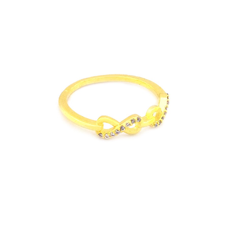ANEL COM DOIS SÍMBOLO DO INFINITO COM ZIRCÔNIAS