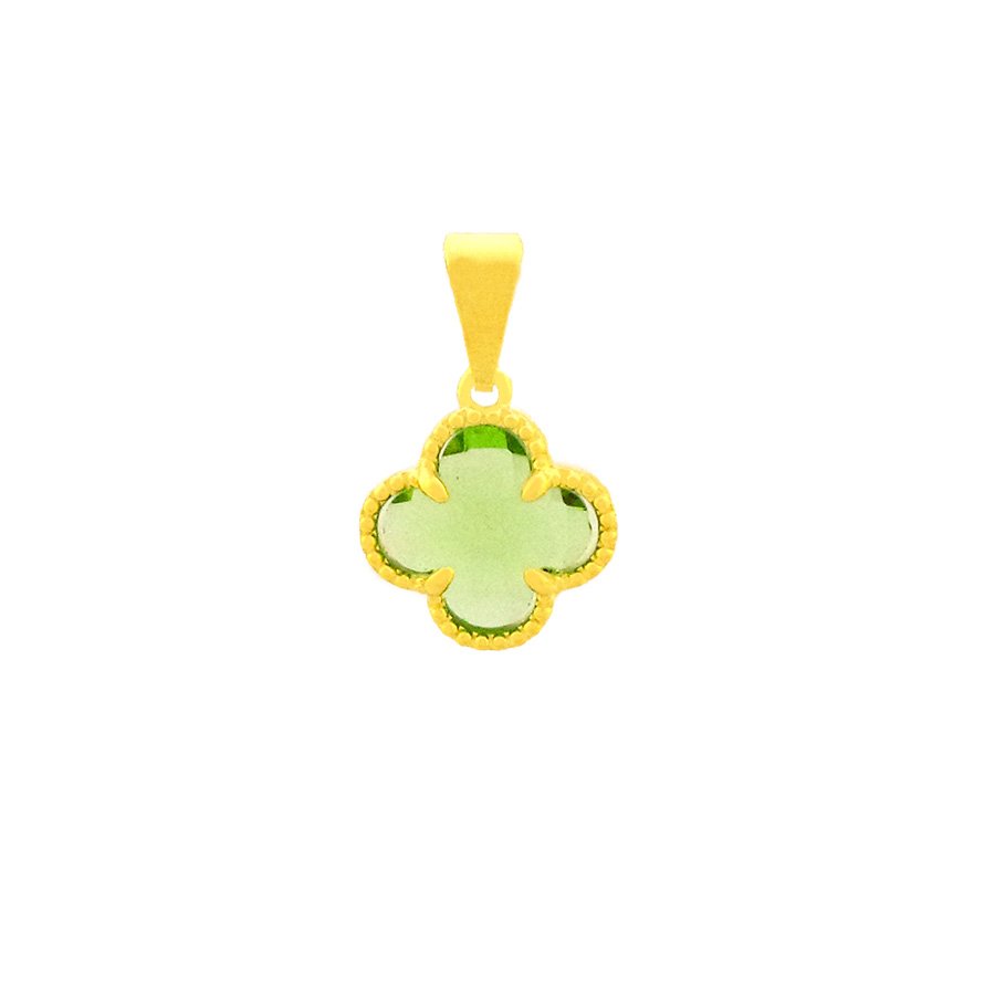 PINGENTE FLOR PEQUENA COM ZIRCÔNIA TRABALHADA EM VOLTA