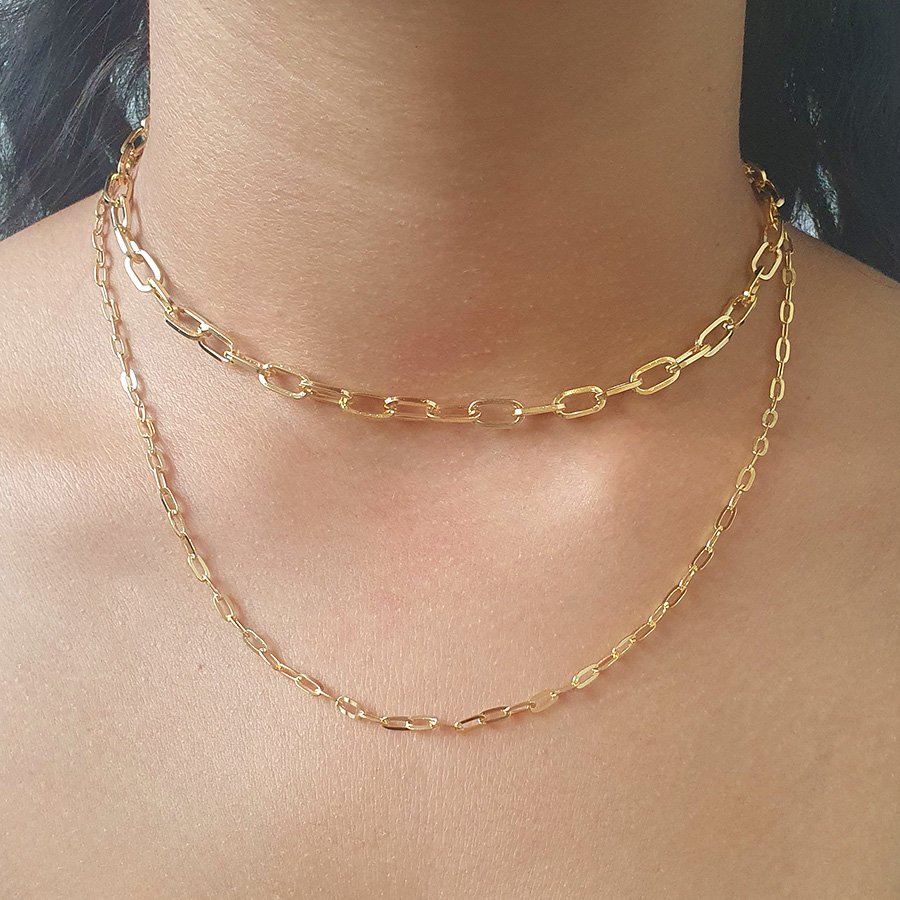 CORRENTE FEMININA CHOKER MALHA DUPLA