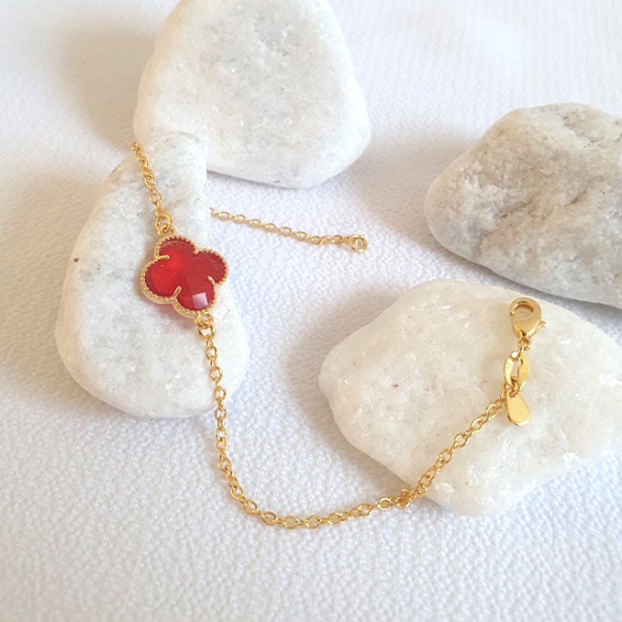 PULSEIRA FEMININA FINA COM TREVO