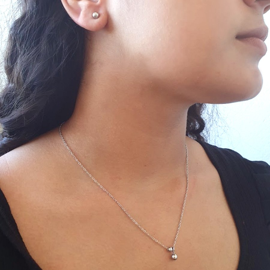 CONJUNTO AÇO INOX COM BOLINHAS LISAS