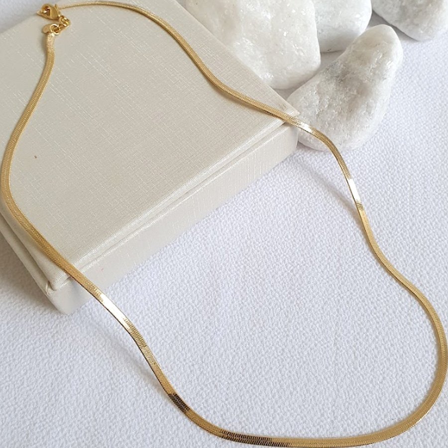 CORRENTE FEMININA FITA LISA 2,5MM 36CM