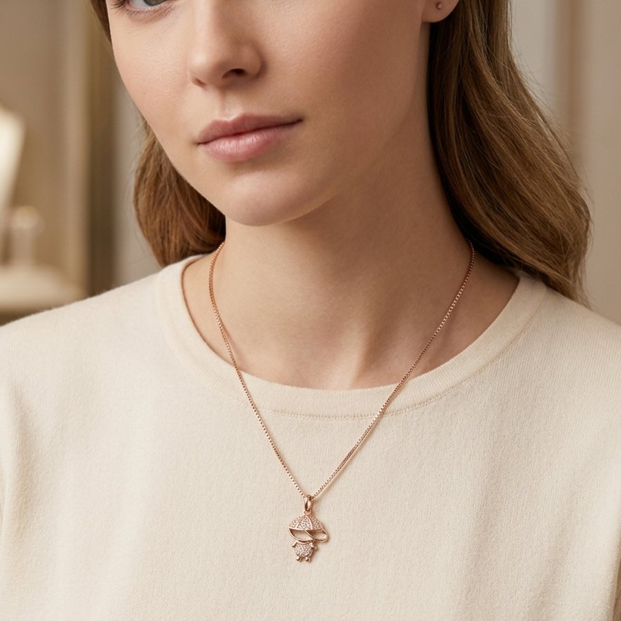 PINGENTE MENINO COM CRAVEJADO COM ZIRCÔNIAS BRANCAS