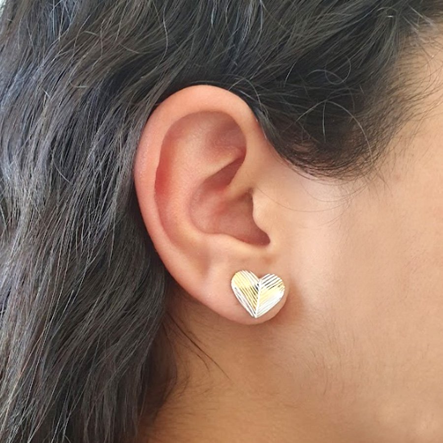 BRINCO CORAÇÃO COM LISTRAS DIAMANTADAS