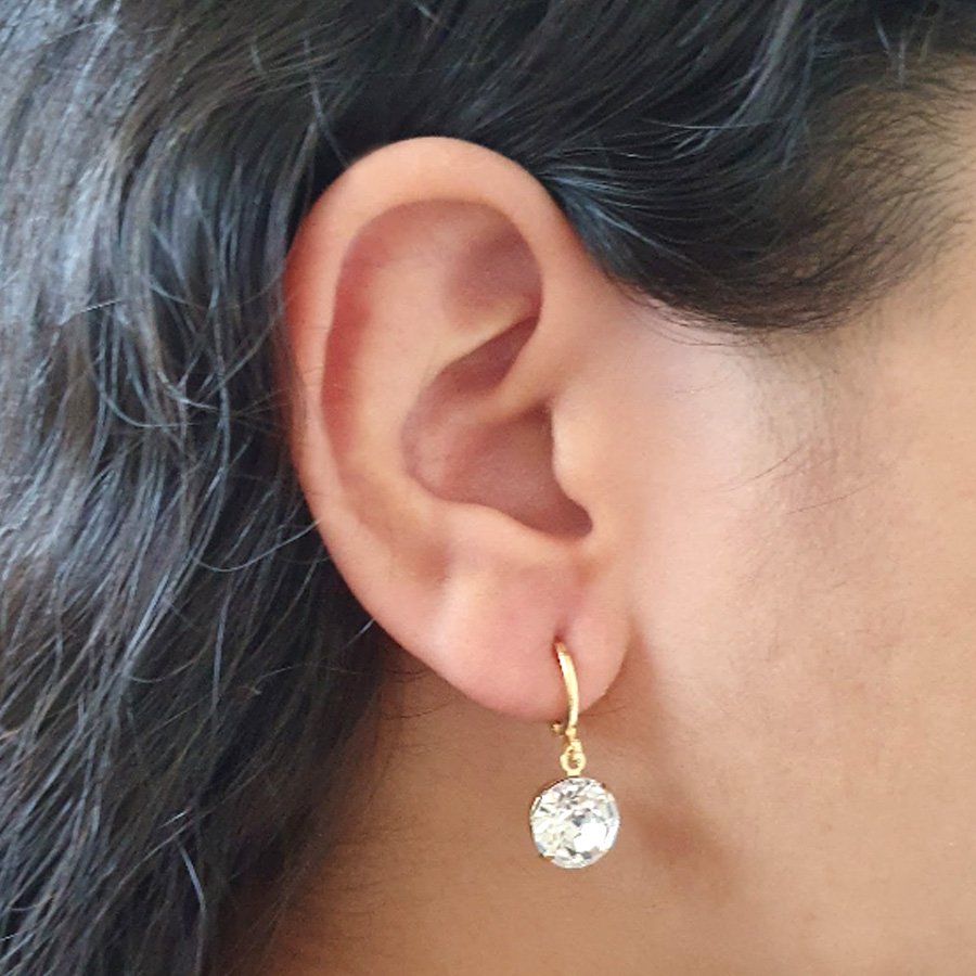 BRINCO DE ARGOLA COM STRASS GRANDE