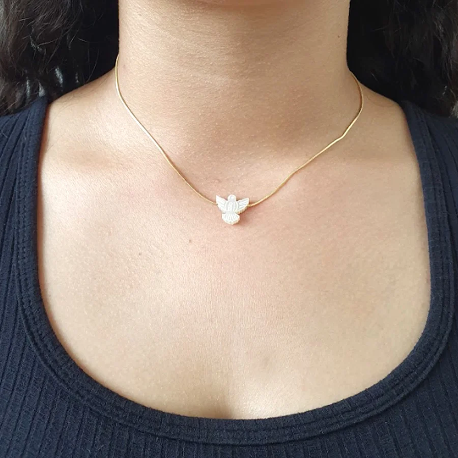 CORRENTE FEMININA RABO DE RATO COM ESPÍRITO SANTO