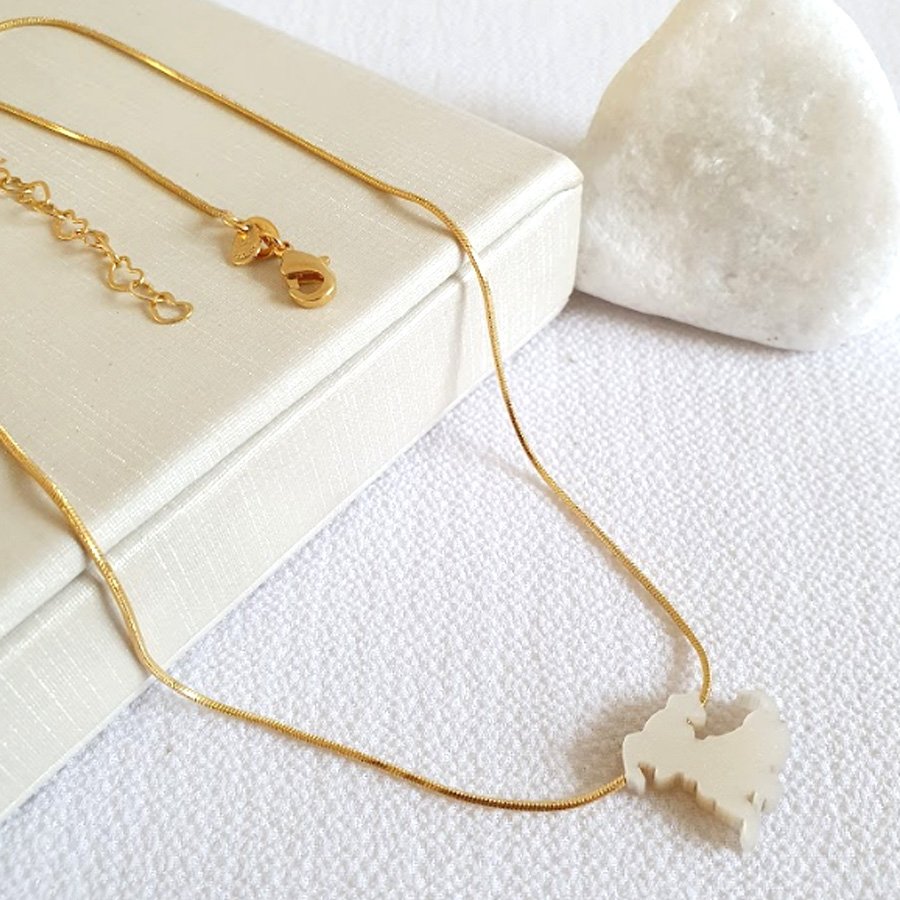 CORRENTE FEMININA RABO DE RATO COM CACHORRO