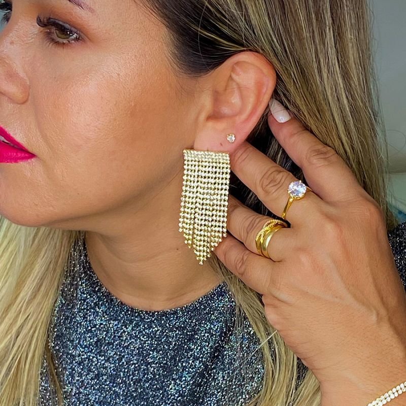 BRINCO COM FRANJA E STRASS 7CM