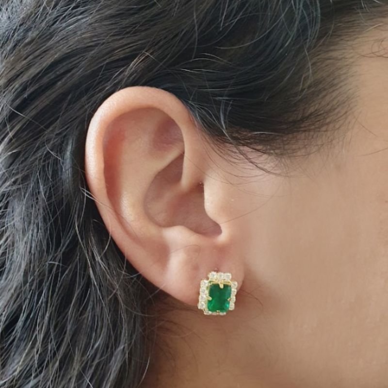 BRINCO COM STRASS E PEDRA 1,2CM