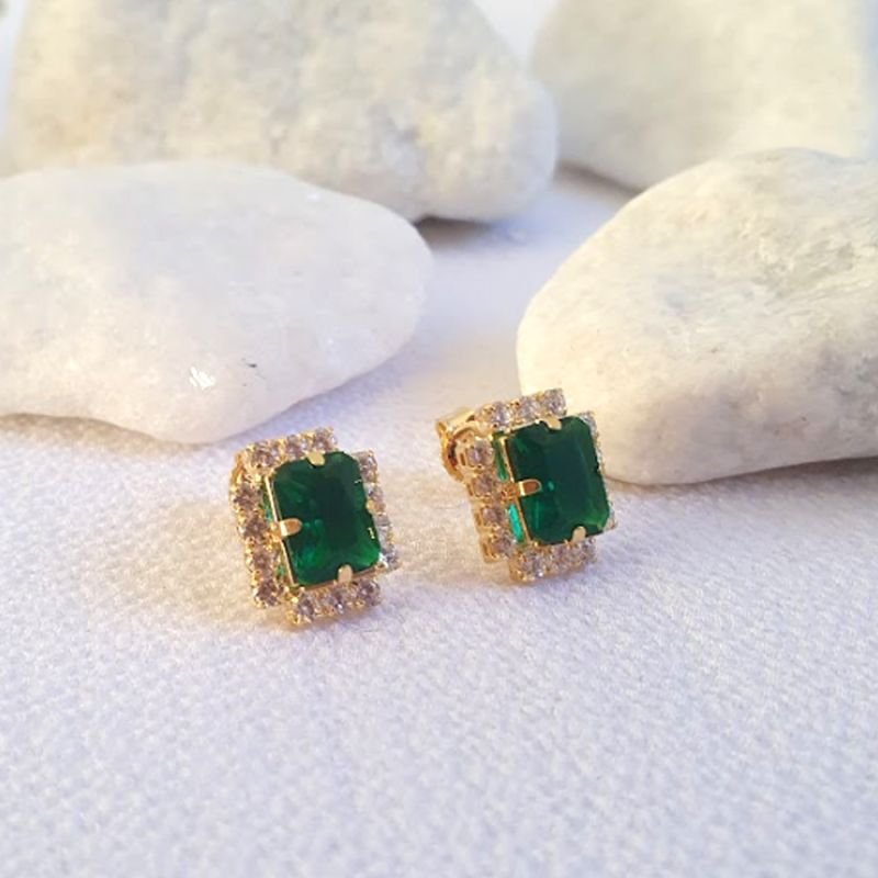 BRINCO COM STRASS E PEDRA 1,2CM