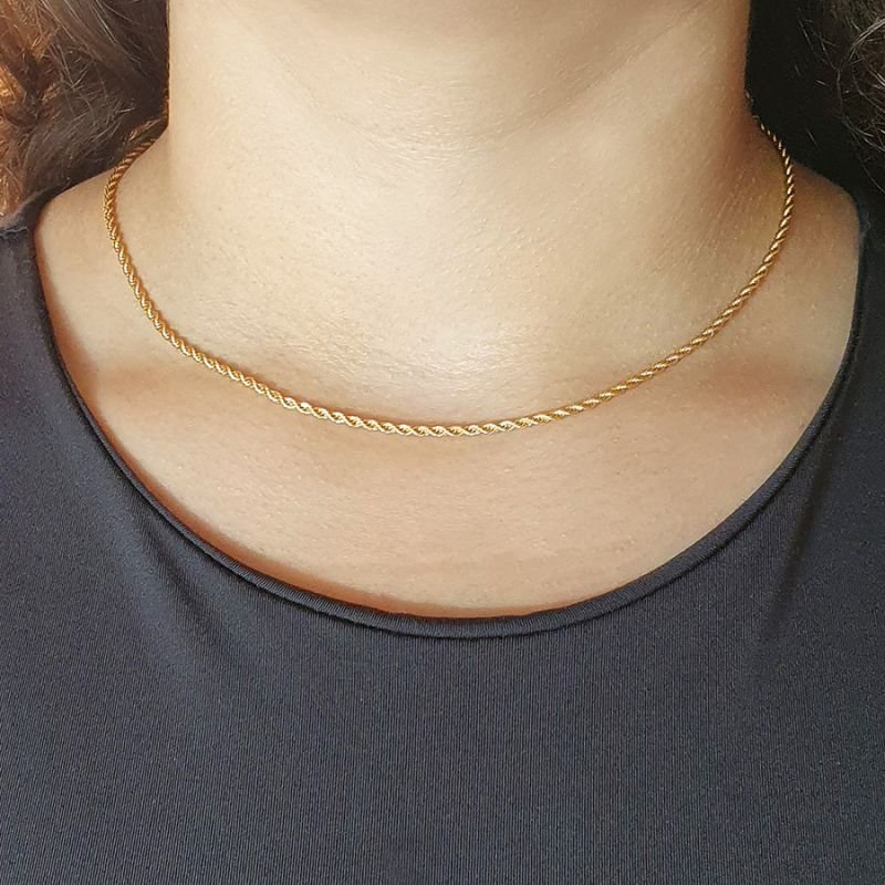 CORRENTE CHOKER FEMININA CORDÃO BAIANO