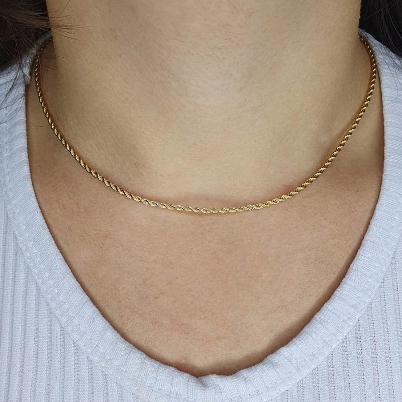 CORRENTE FEMININA CORDÃO BAIANO 2MM 40CM