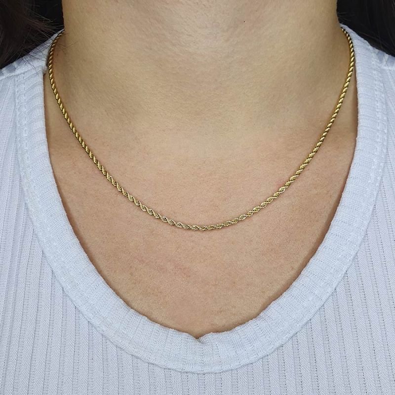 CORRENTE FEMININA CORDÃO BAIANO 40CM MAIS 5CM DE EXTENSOR