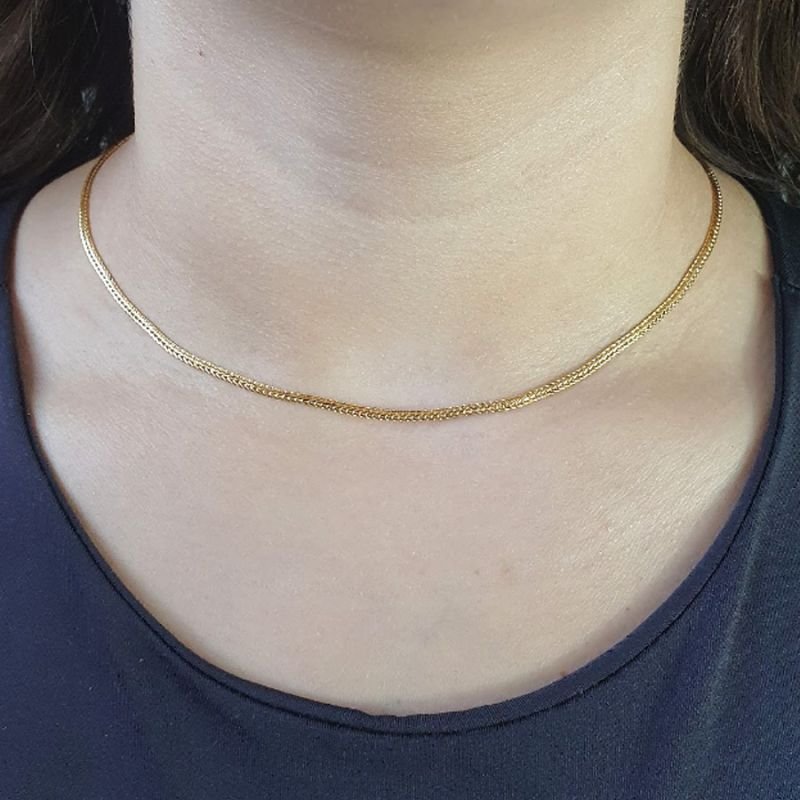 CORRENTE FEMININA FINA TRABALHADA