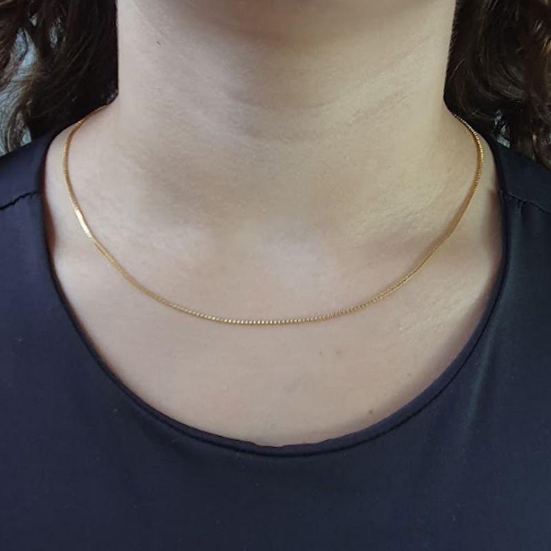 CORRENTE FEMININA FIO ITALIANO 1,5MM 45CM MAIS 5CM