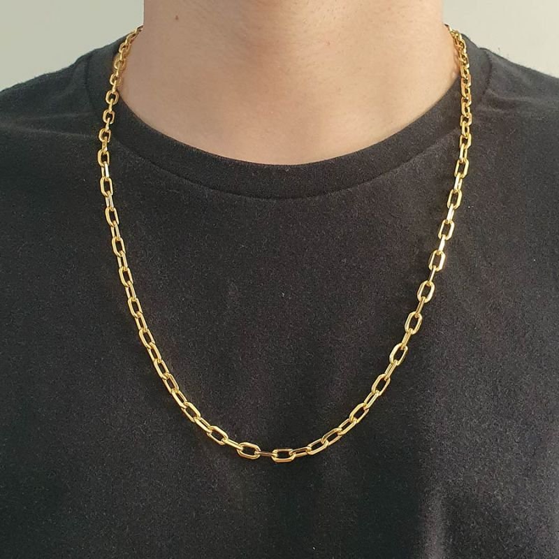 CORRENTE MASCULINA CARTIER DIAMANTADA 5MM 60CM