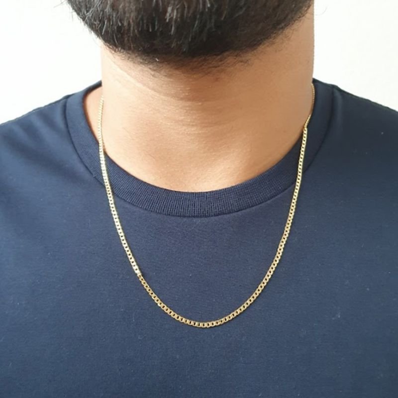 CORRENTE MASCULINA DIAMANTADA 60CM 2,5MM