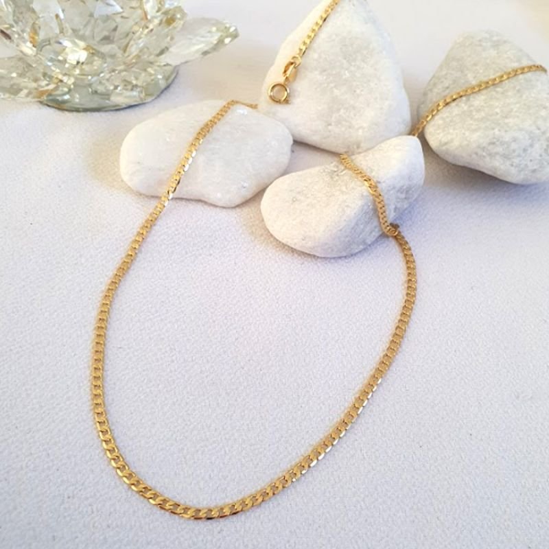 CORRENTE MASCULINA DIAMANTADA 60CM 2,5MM