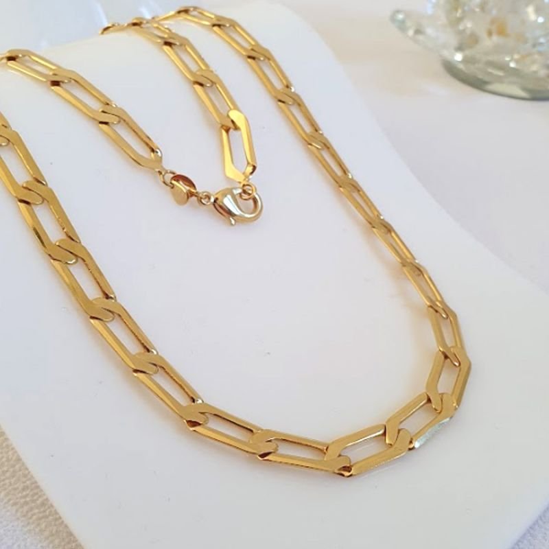 CORRENTE MASCULINA DIAMANTADA 7,5MM 60CM