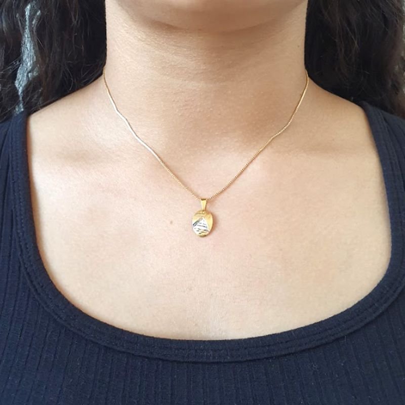 PINGENTE OVAL ESCRAVO COM RÓDIO