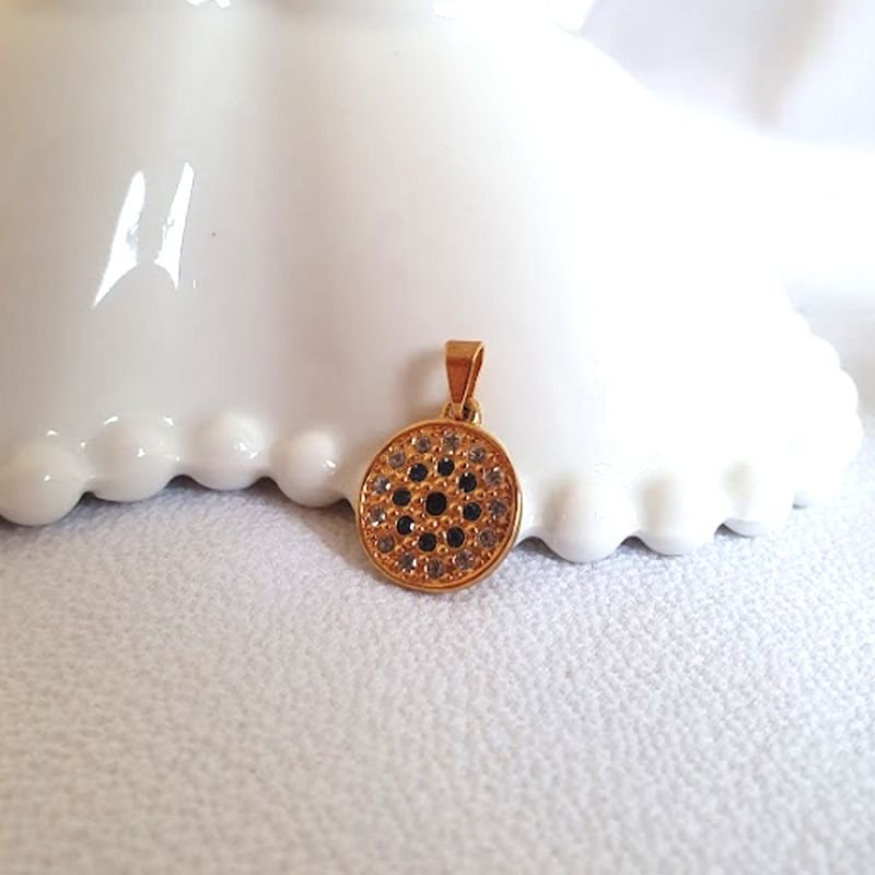 PINGENTE REDONDO COM ZIRCÔNIAS