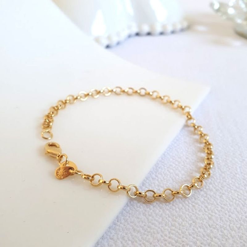 PULSEIRA FEMININA ELO PORTUGUÊS 4MM 18CM