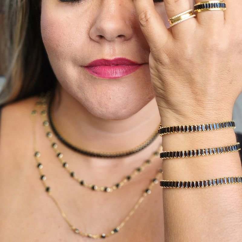 PULSEIRA FEMININA MALHA DE ZIRCÔNIAS