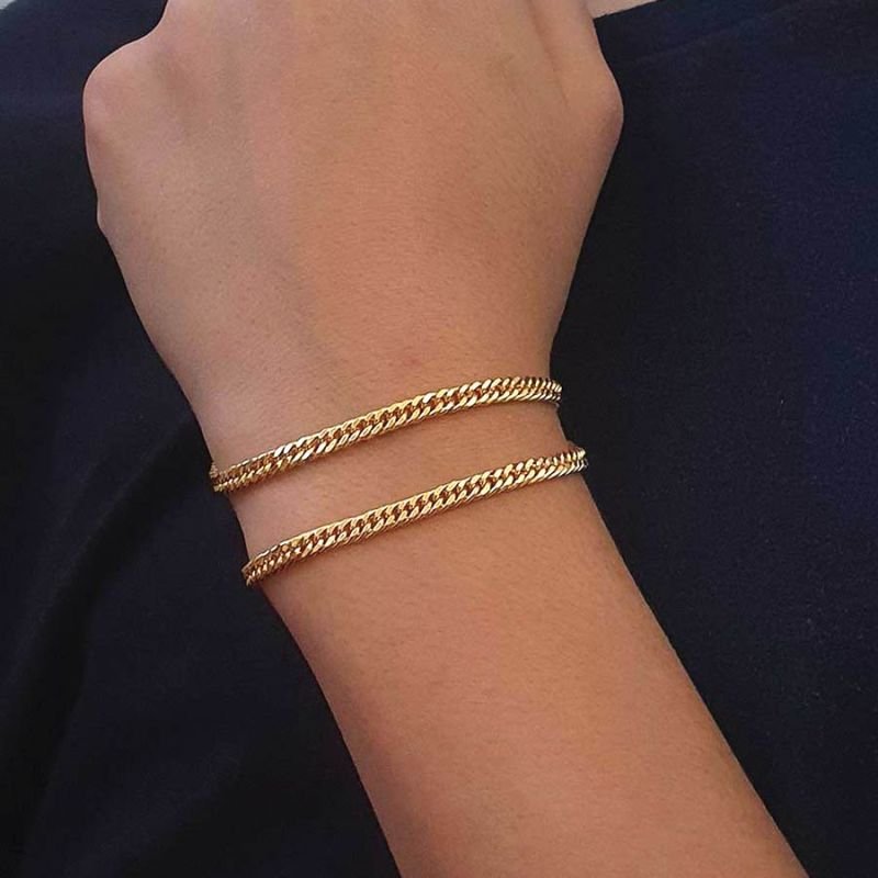 PULSEIRA MASCULINA MALHA DUPLA 4MM 22CM