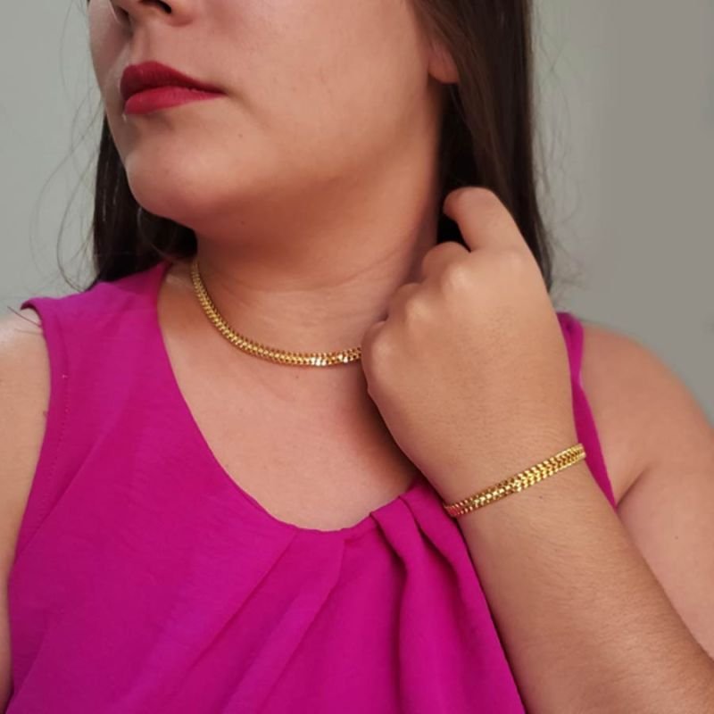 PULSEIRA FEMININA MALHA DUPLA 6MM 20CM