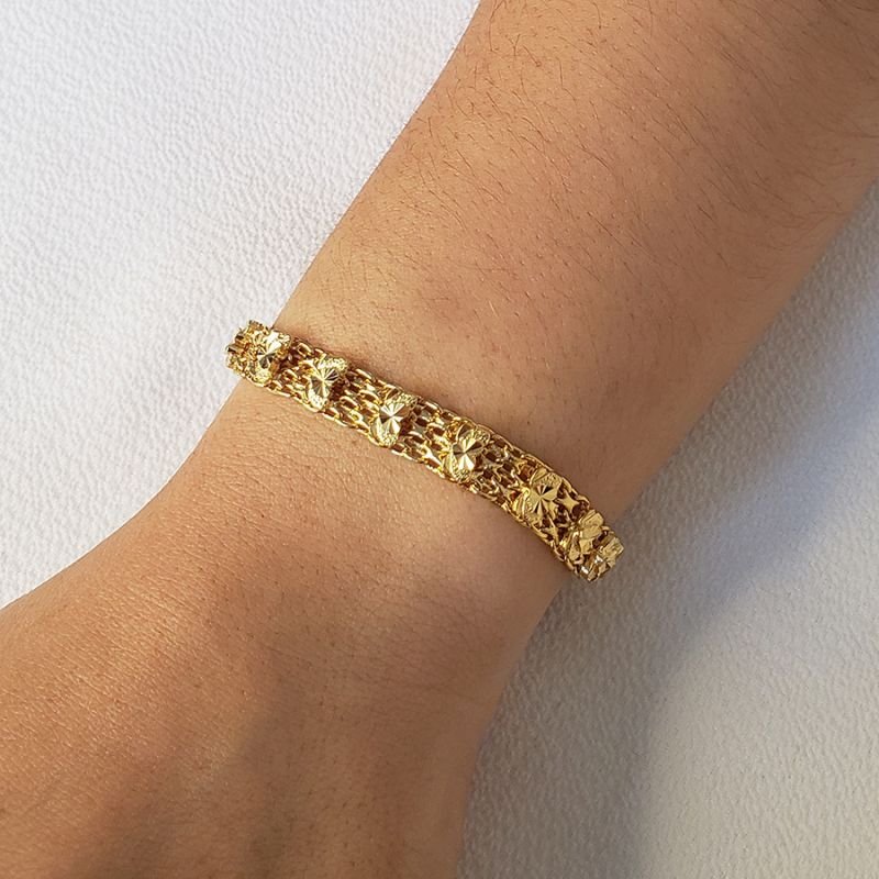 PULSEIRA FEMININA TRABALHADA E DIAMANTADA