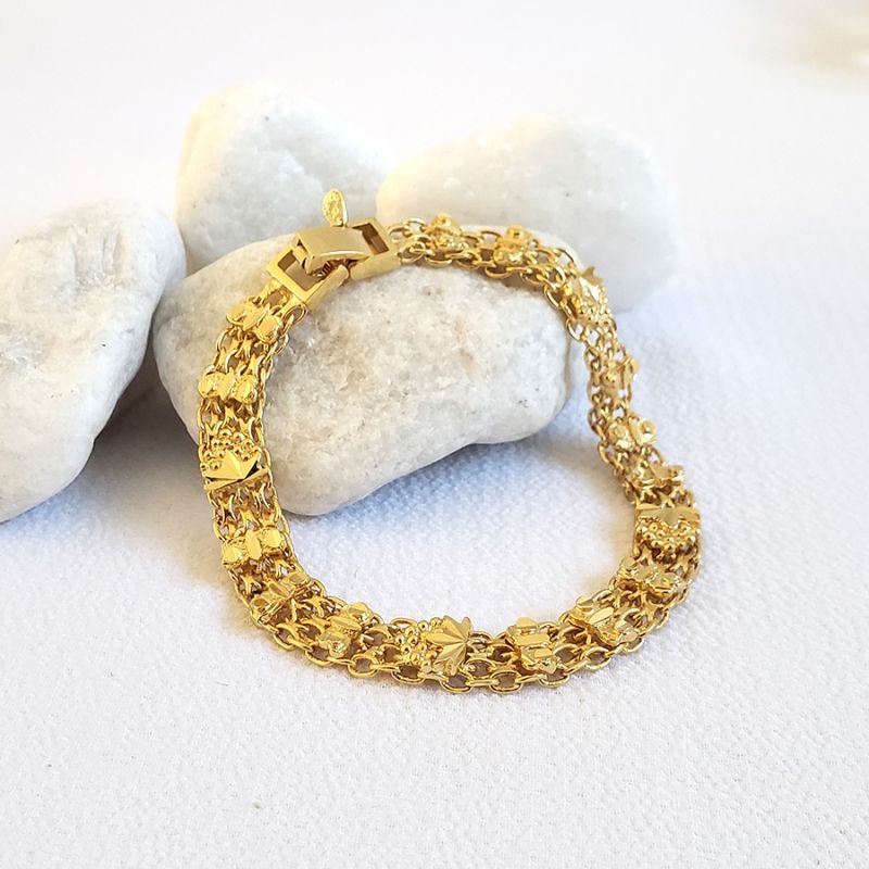 PULSEIRA FEMININA TRABALHADA E DIAMANTADA