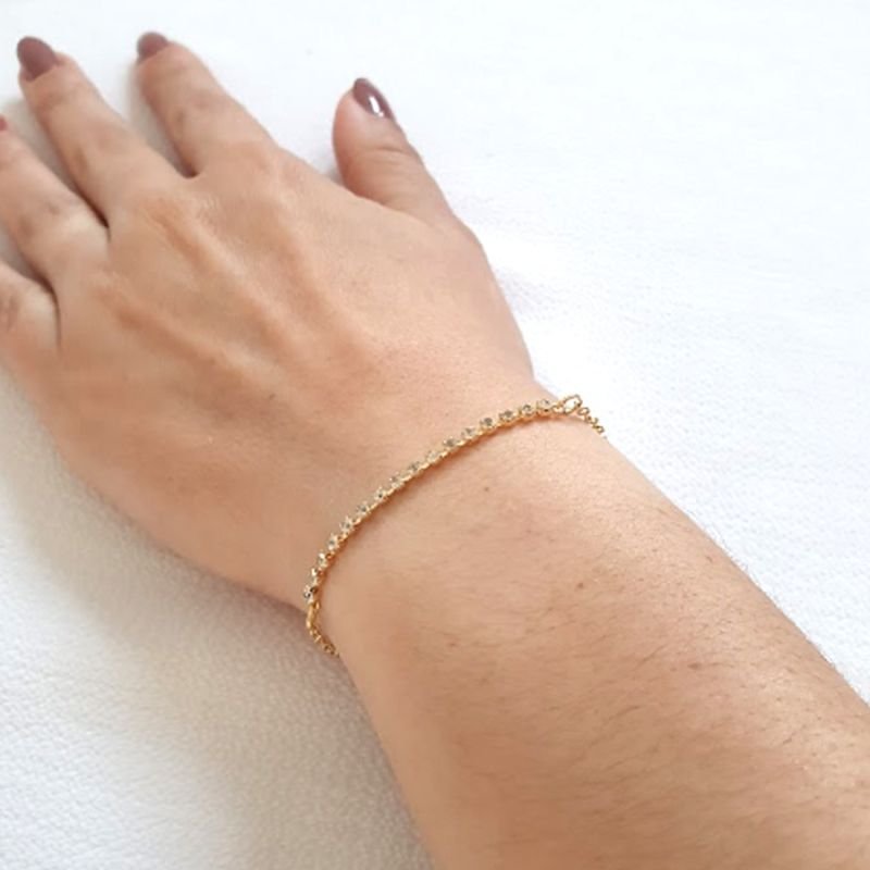 PULSEIRA INFANTIL COM STRASS 15CM