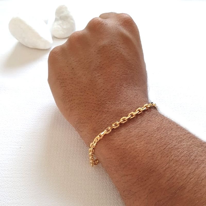 PULSEIRA MALHA MASCULINA CARTIER DIAMANTADA 21,5CM