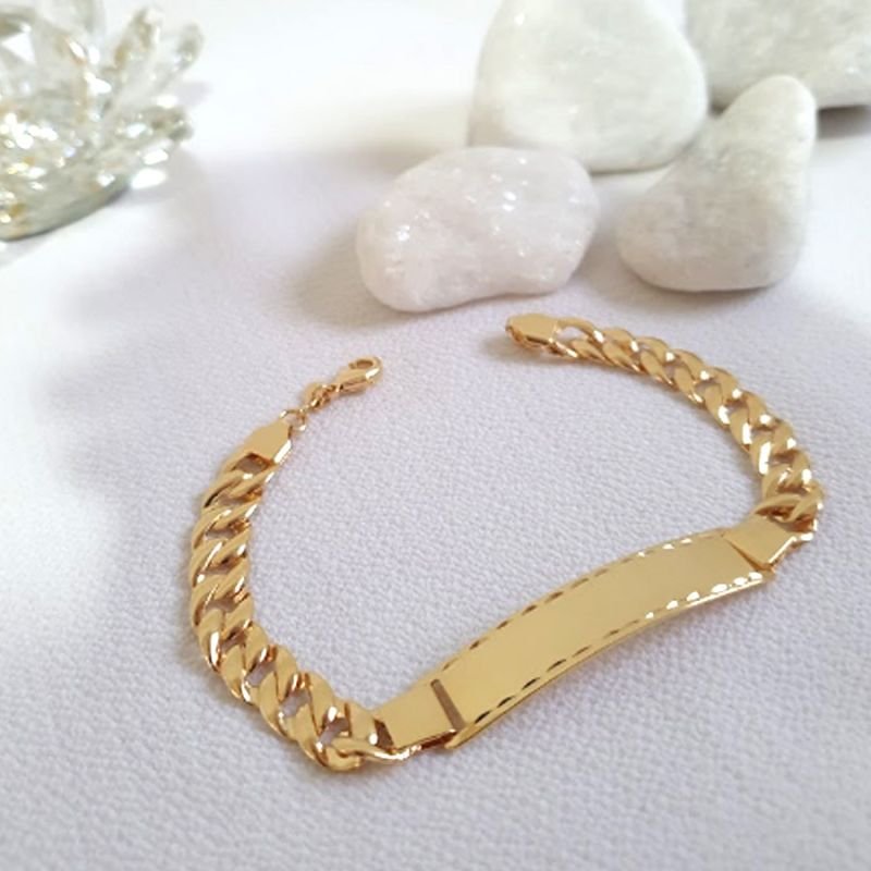 PULSEIRA MASCULINA CHAPA DIAMANTADA